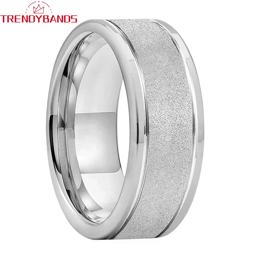 8mm Sandblasted Tungsten Carbide Engagement Ring for Men Women Wedding Band Fashion Style Comfort Fit
8mm Sandblasted Tungsten Carbide Engagement Ring for Men Women Wedding Band Fashion Style Comfort Fit