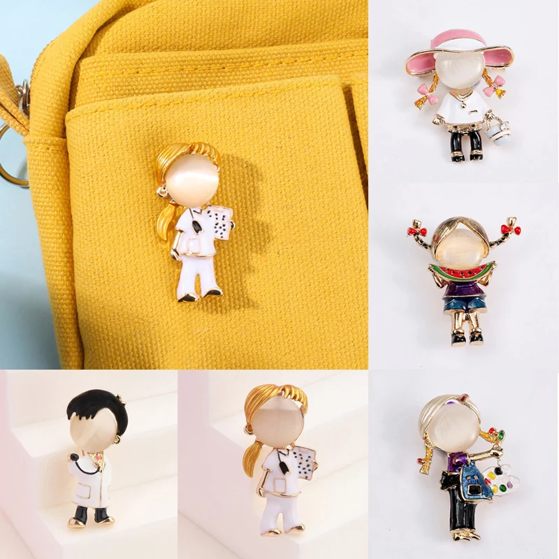 

Nurse Doctor Medical Brooches Pin New Creative Cute Theme Exquisite Enamel Metal Brooch Stethoscope Ambulance Shape Lapel Badges