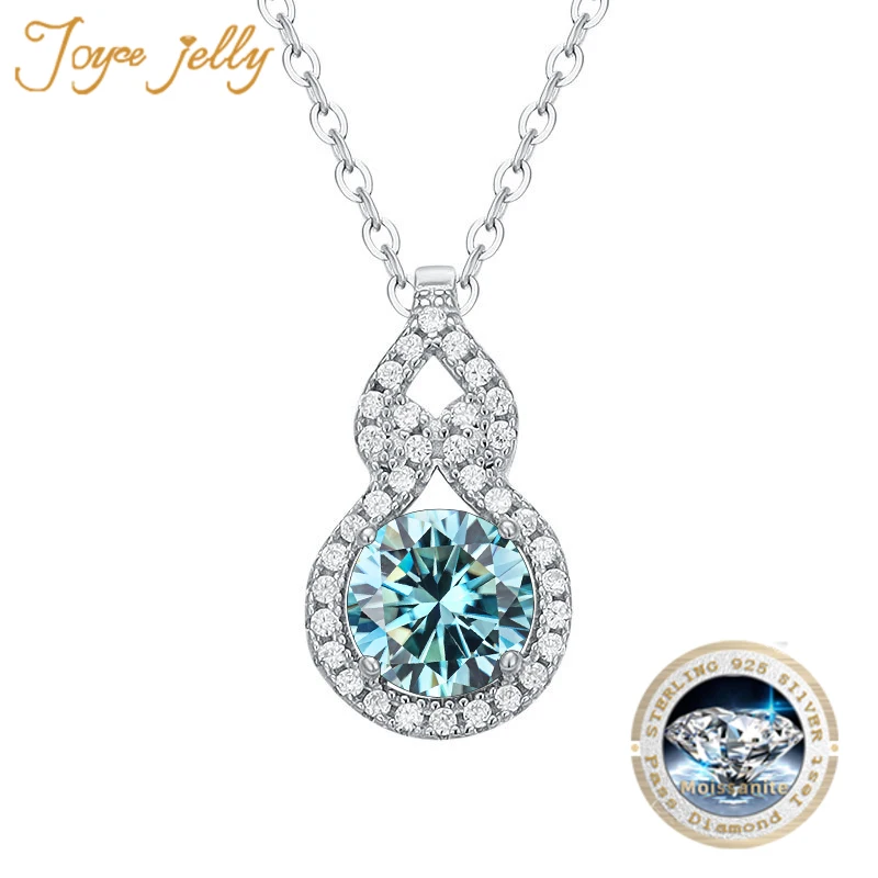 JoyceJelly Trendy Women's Sterling 925 Silver Necklace D-color 1 Carat Moissanite Diamond Jewelry Female Pendant Clavicle Chain 
JoyceJelly Trendy Women's Sterling 925 Silver Necklace D-color 1 Carat Moissanite Diamond Jewelry Female Pendant Clavicle Chain