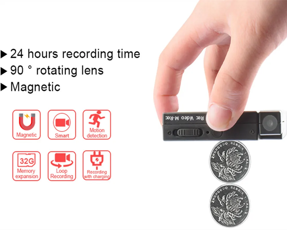 New MD13 Mini DV Sport Camera Motion Detection Video Audio Recorder Camcorder 24 Hours Recording Time Magne Micro Cam
New MD13 Mini DV Sport Camera Motion Detection Video Audio Recorder Camcorder 24 Hours Recording Time Magne Micro Cam