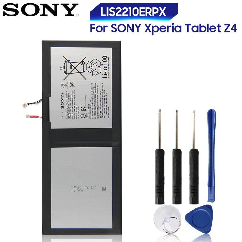 Original Replacement Sony Tablet Battery LIS2210ERPX LIS2210ERPC For SONY Xperia Z4 Tablet Ultra SGP771 SGP712 Genuine 6000mAh
Original Replacement Sony Tablet Battery LIS2210ERPX LIS2210ERPC For SONY Xperia Z4 Tablet Ultra SGP771 SGP712 Genuine 6000mAh