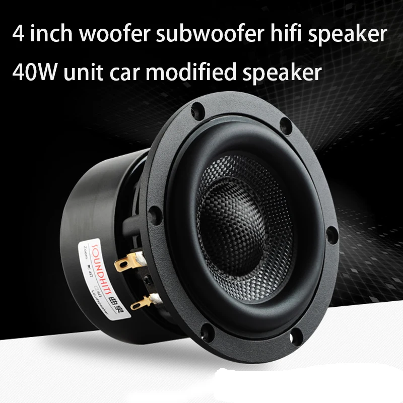 4-inch Woofer Subwoofer Hifi Speaker Unit Home Audio Amplifier Bass Fiberglass Woven Basin Low-frequency Car Modified Speaker
4-inch Woofer Subwoofer Hifi Speaker Unit Home Audio Amplifier Bass Fiberglass Woven Basin Low-frequency Car Modified Speaker