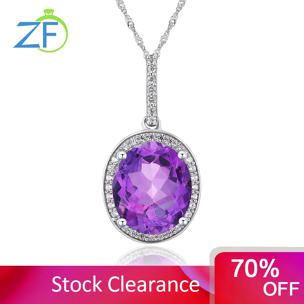 GZ ZONGFA Genuine 925 Sterling Silver Pendant for Women Custom Necklace Oval 12*10mm 4.5 Carats Natural Amethyst Fine Jewelry
GZ ZONGFA Genuine 925 Sterling Silver Pendant for Women Custom Necklace Oval 12*10mm 4.5 Carats Natural Amethyst Fine Jewelry