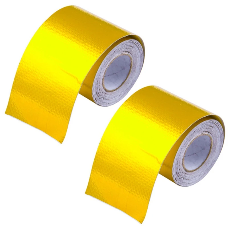 New 2X Reflect A Gold Thermal Tape Air Intake Heat Insulation Shield Wrap Reflective Heat Barrier Self Adhesive Engine
New 2X Reflect A Gold Thermal Tape Air Intake Heat Insulation Shield Wrap Reflective Heat Barrier Self Adhesive Engine
