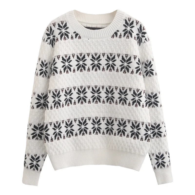 Women Winter Sweater Pullovers O-neck Striped Vintage Knitwear Long Sleeve Oversized Pull Jumpers Outwear Sweaters White Gray
Women Winter Sweater Pullovers O-neck Striped Vintage Knitwear Long Sleeve Oversized Pull Jumpers Outwear Sweaters White Gray