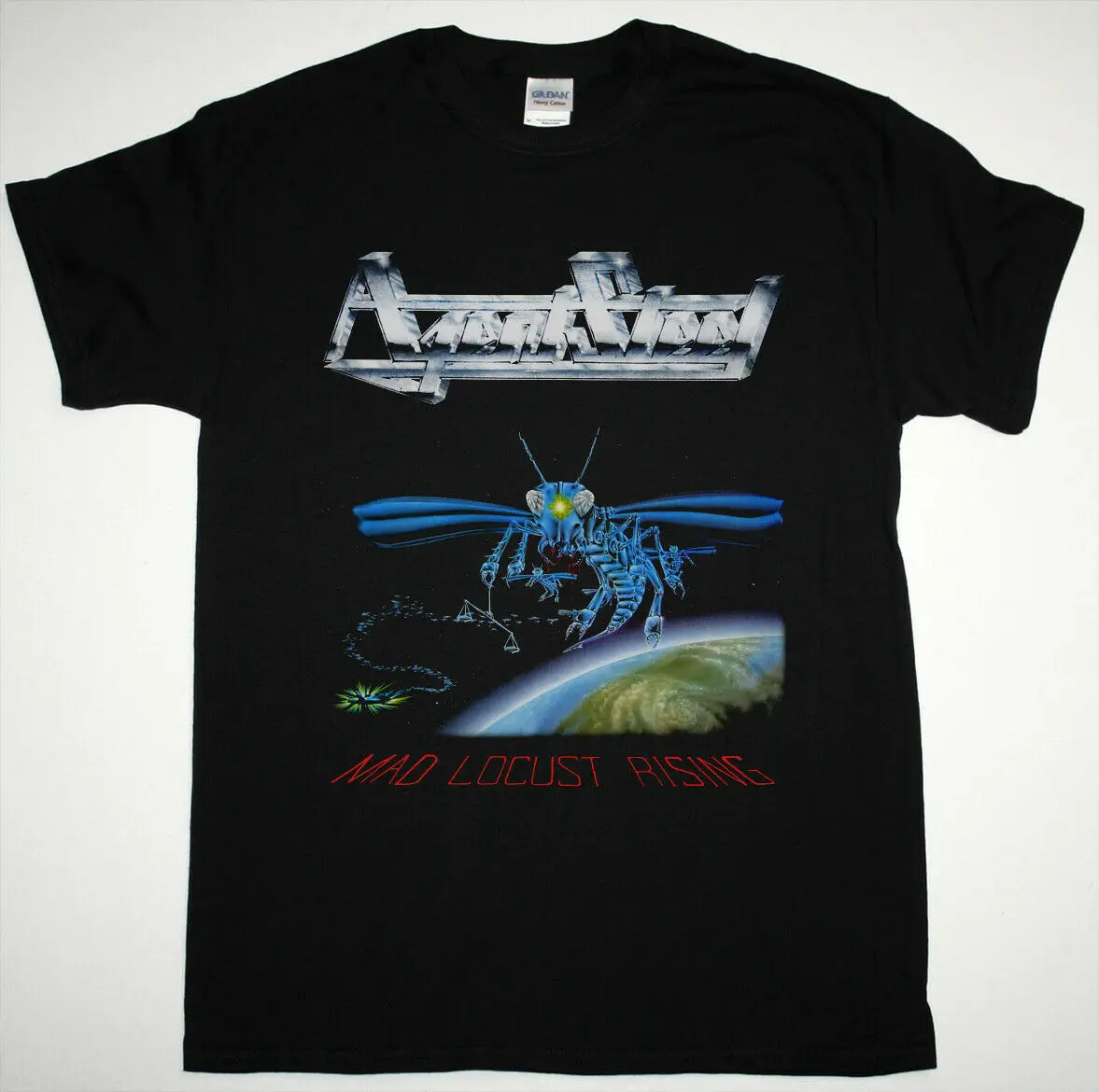 AGENT STEEL MAD LOCUST RISING BLACK T SHIRT SPEED METAL 
AGENT STEEL MAD LOCUST RISING BLACK T SHIRT SPEED METAL