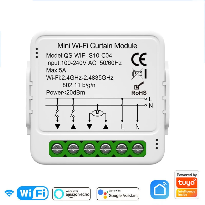 Tuya Smart WiFi Zigbee модуль штор, переключатель жалюзи, подключенный электродвигатель для рольставней, совместимый с Alexa Google Home
Tuya Smart WiFi Zigbee модуль штор, переключатель жалюзи, подключенный электродвигатель для рольставней, совместимый с Alexa Google Home