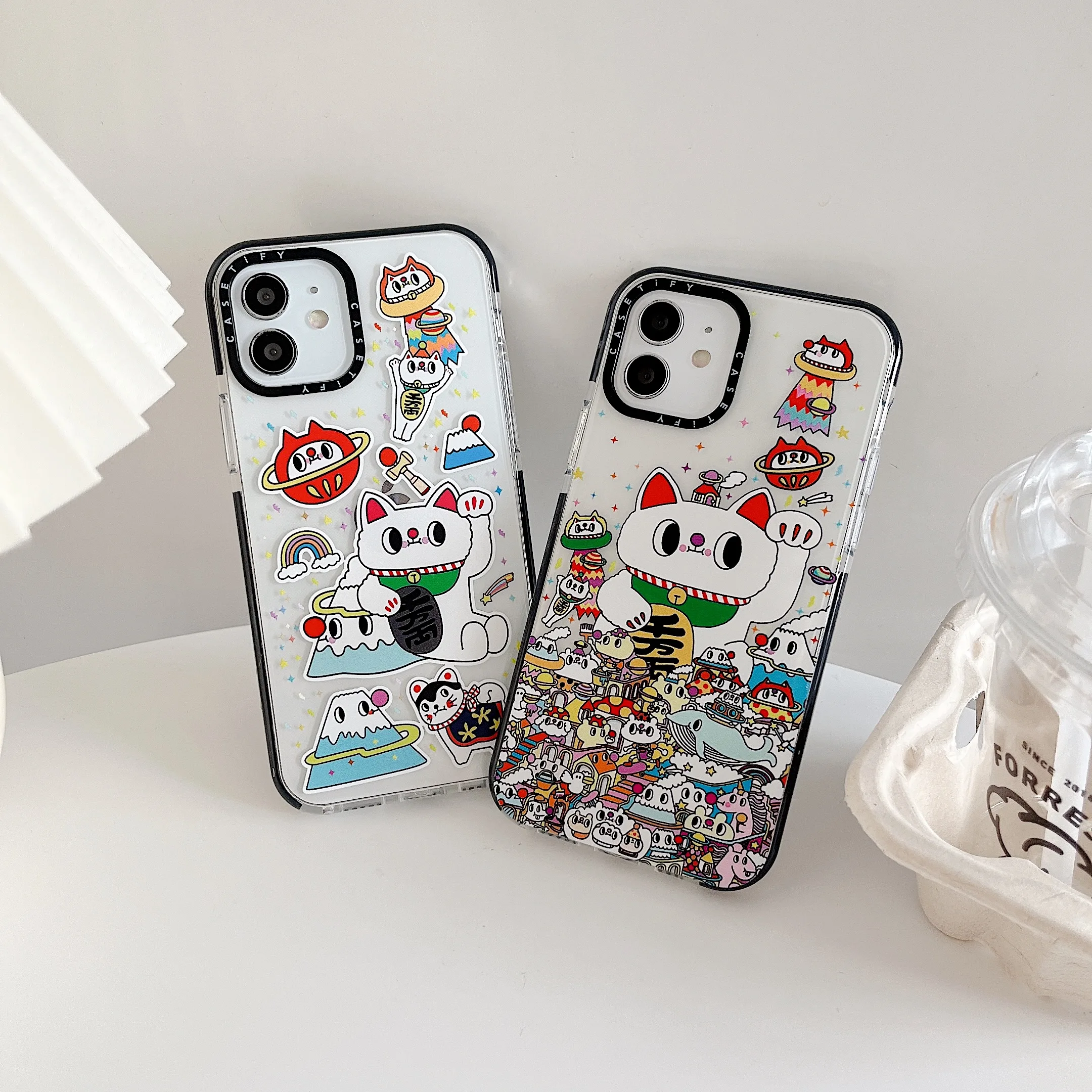 Funny Lucky Cat Animal Stickers label Phone Cases For iPhone 13 12 11 Pro Max XR XS MAX 8 X 7 SE 2020 Clear Soft TPU Cover
Funny Lucky Cat Animal Stickers label Phone Cases For iPhone 13 12 11 Pro Max XR XS MAX 8 X 7 SE 2020 Clear Soft TPU Cover