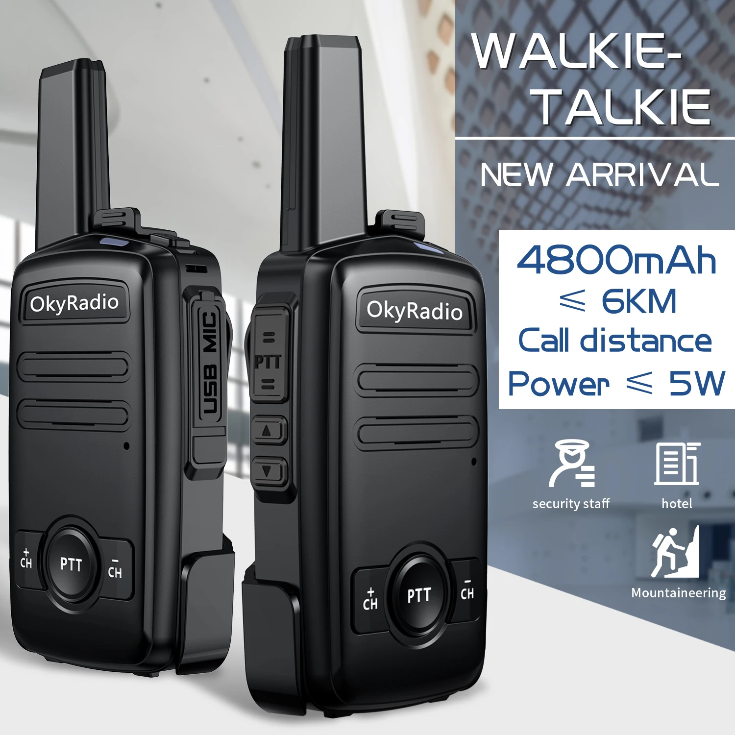 New Walkie-talkie 4800mAh Waterproof Large-capacity Battery 16 Channels Suitable Ultra Long Distance Use Walkie-talkie
New Walkie-talkie 4800mAh Waterproof Large-capacity Battery 16 Channels Suitable Ultra Long Distance Use Walkie-talkie
