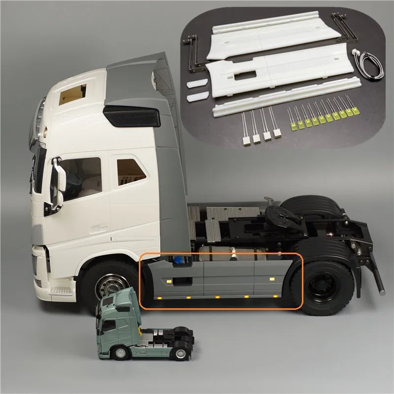 4X2 2 Axle Side Skirt Panel Kit with Light For 1/14 Tamiya RC Truck Volvo FH16 750 56360 Car Shell modification Piece Diy Parts
4X2 2 Axle Side Skirt Panel Kit with Light For 1/14 Tamiya RC Truck Volvo FH16 750 56360 Car Shell modification Piece Diy Parts