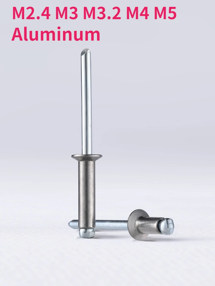 M2.4 M3 M3.2 M4 M5 Aluminum Blind Rivet Countersunk Head Pull Rivet Decoration Nail
M2.4 M3 M3.2 M4 M5 Aluminum Blind Rivet Countersunk Head Pull Rivet Decoration Nail