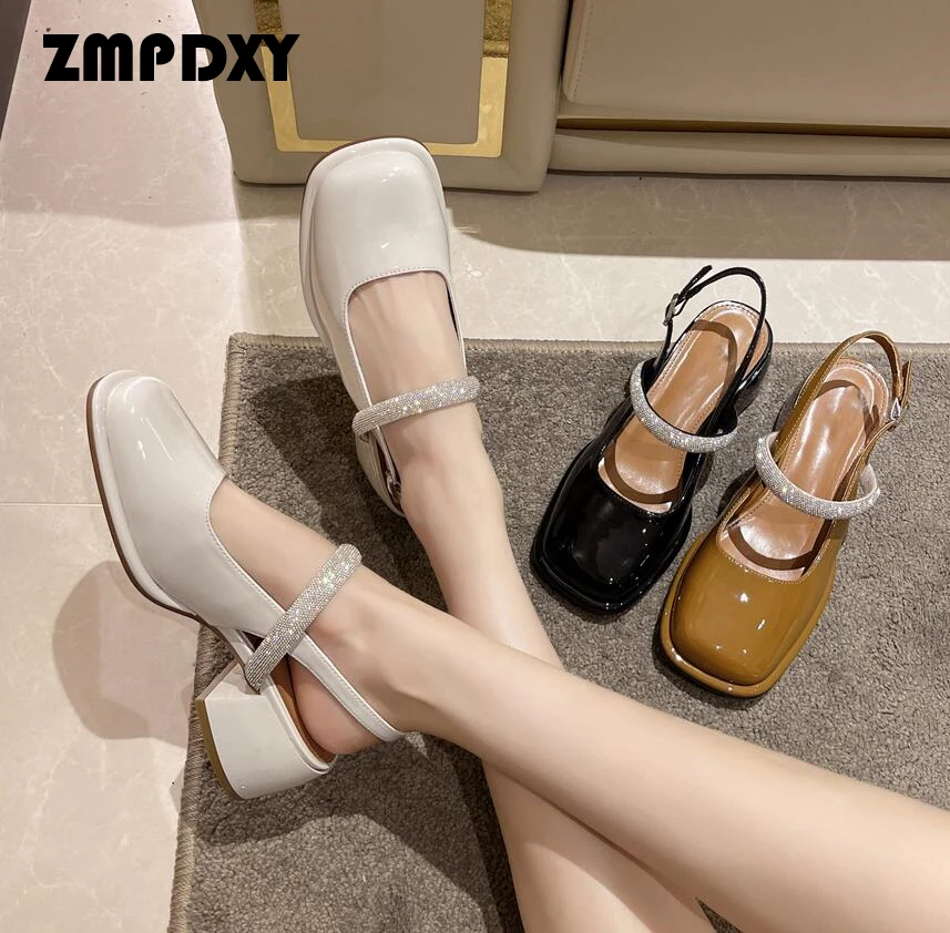 Туфли без задника с квадратным носком, модная летняя обувь Мэри Джейн, дизайнерские туфли Muller, лето 
Туфли без задника с квадратным носком, модная летняя обувь Мэри Джейн, дизайнерские туфли Muller, лето