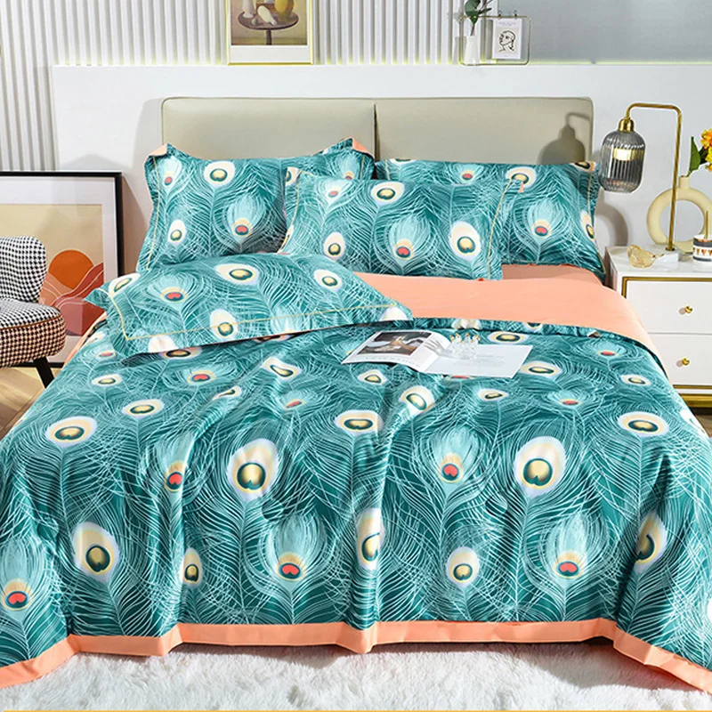 Luxury Summer Quilt Peacock Feather Pattern 200x230cm Thin Comforter for Adult Kid Air Condition Bed Blanket Breathable Quilts
Luxury Summer Quilt Peacock Feather Pattern 200x230cm Thin Comforter for Adult Kid Air Condition Bed Blanket Breathable Quilts