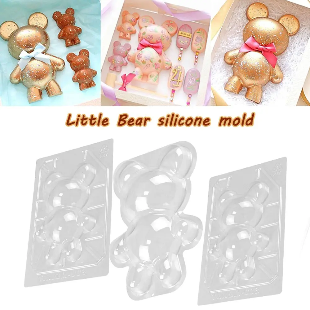 3pcs PET 3D Bear Chocolate Mold Silicone Mold Large Size Breakable Bear Cake Mold for Chocolate Bomb Cake Jelly Dome Mousse 
3pcs PET 3D Bear Chocolate Mold Silicone Mold Large Size Breakable Bear Cake Mold for Chocolate Bomb Cake Jelly Dome Mousse