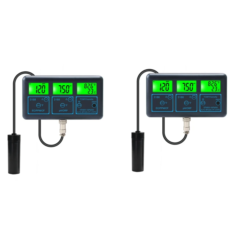 Tuya Wifi 7 In 1 Water Quality Tester Multi-Parameter Water Analyzer Digital PH/ORP/EC/Temperature Monitor Meter
Tuya Wifi 7 In 1 Water Quality Tester Multi-Parameter Water Analyzer Digital PH/ORP/EC/Temperature Monitor Meter