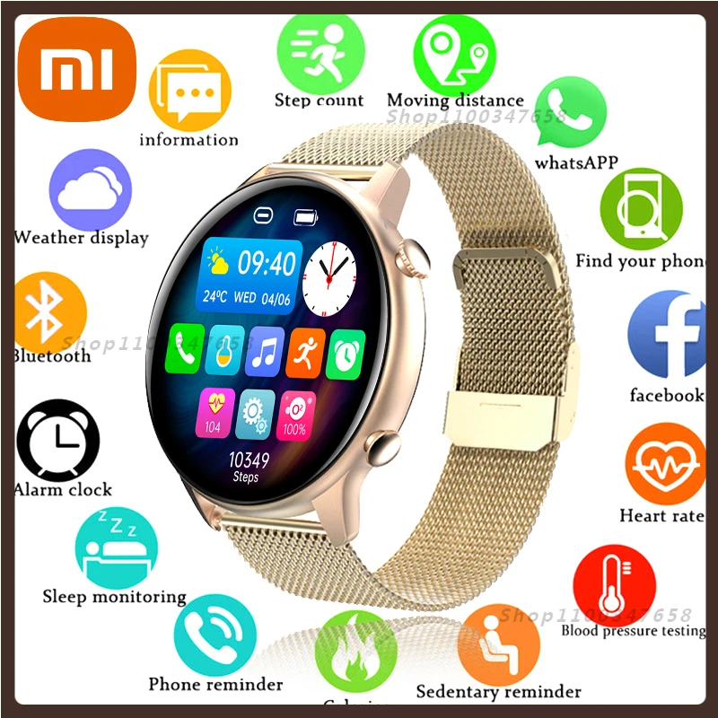 Xiaomi Smart Watch Ladie Full Touch Screen Sport Fitness Watch IP67 Waterproof Bluetooth Call For Android IOS Smartwatch Women
Xiaomi Smart Watch Ladie Full Touch Screen Sport Fitness Watch IP67 Waterproof Bluetooth Call For Android IOS Smartwatch Women