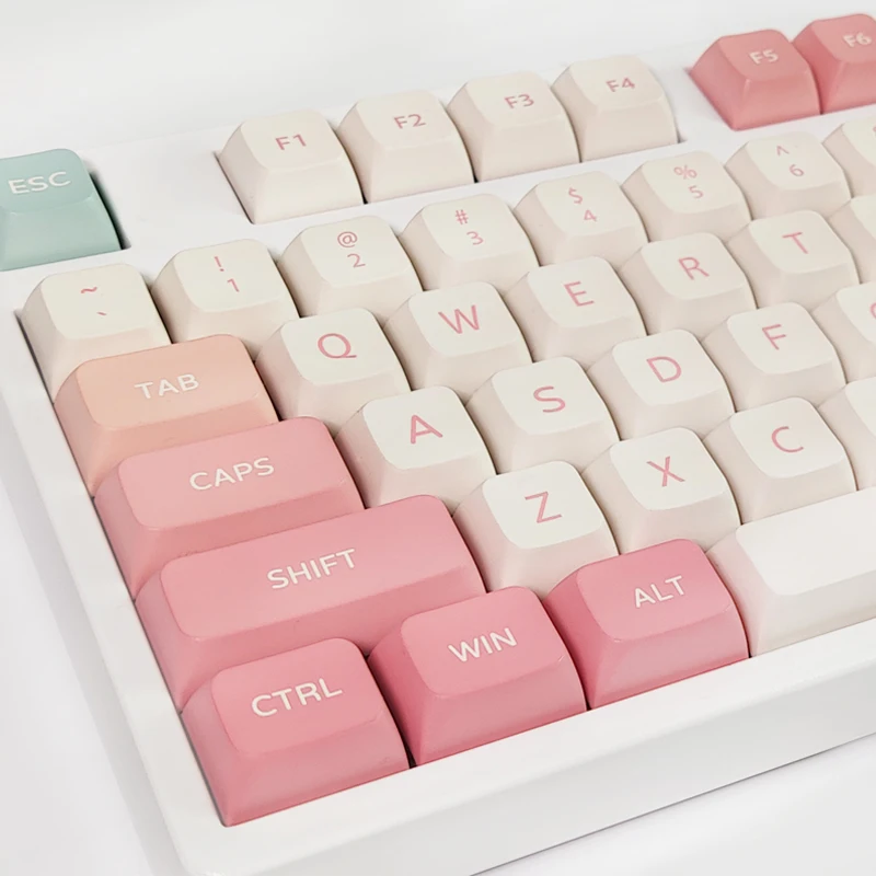 

133 Key Sunset Theme XDA Profile Keycaps Dye Sublimation Pink White PBT Keycaps for MX Switch GK61 IK75 GK64 Mechanical Keyboard