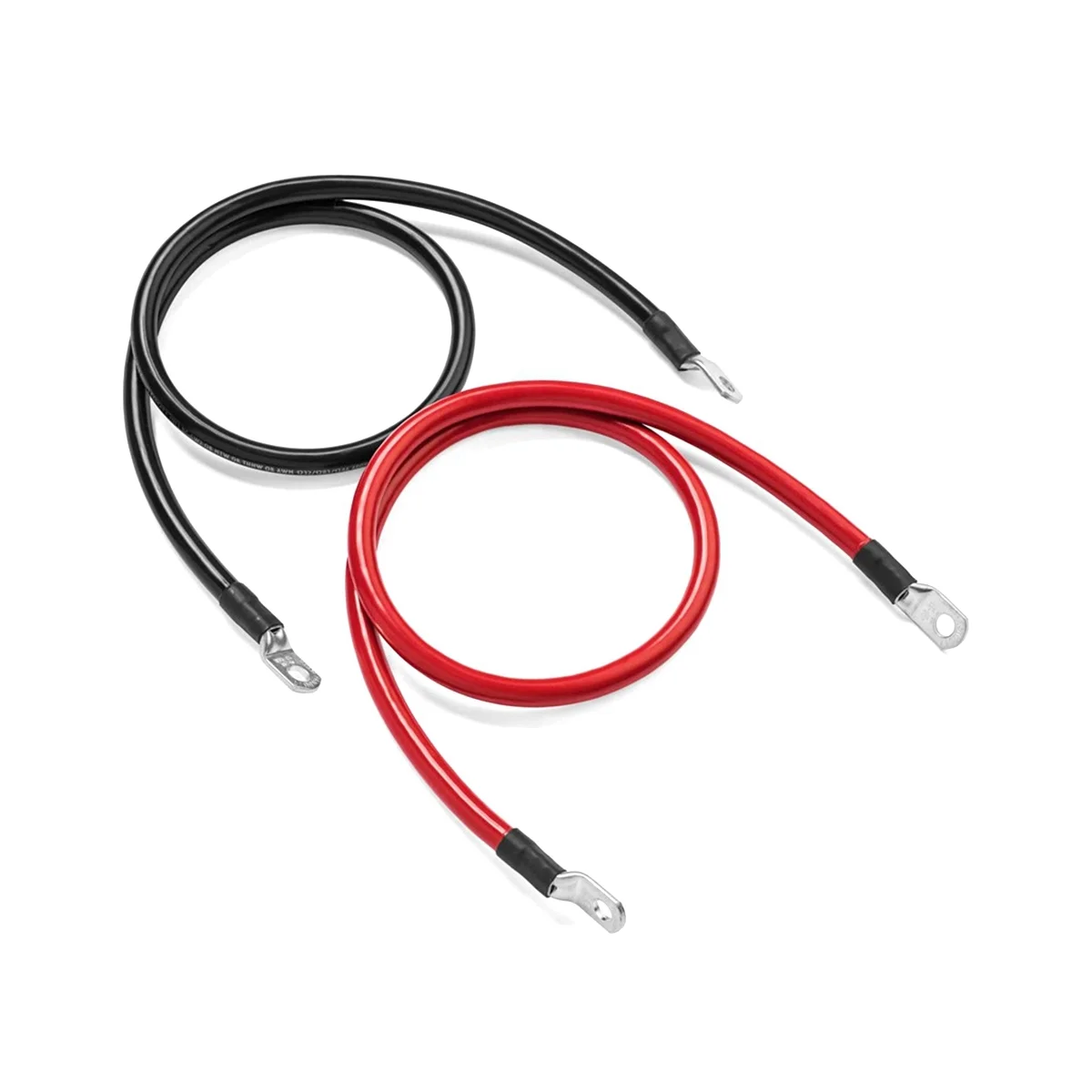 

Battery Inverter Cable Set with Terminals 8 AWG Gauge Super Soft Silicone Wire, Power Connection Cable with Lugs