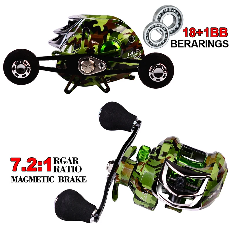 Left/right Hand Baitcasting Fishing Reel 7.2:1 Bait Casting Fishing Wheel With Magnetic Brake 18+1 Axis Fishing Reel
Left/right Hand Baitcasting Fishing Reel 7.2:1 Bait Casting Fishing Wheel With Magnetic Brake 18+1 Axis Fishing Reel