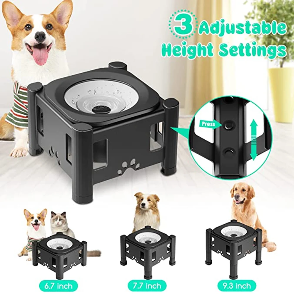 Puppy Water Bowl Adjustable Dogs Height No Raised Elevated 2.2l/75oz Non-slip 3 Pet Bowls Bowl Spill Cat Dog Feeder Slow
Puppy Water Bowl Adjustable Dogs Height No Raised Elevated 2.2l/75oz Non-slip 3 Pet Bowls Bowl Spill Cat Dog Feeder Slow