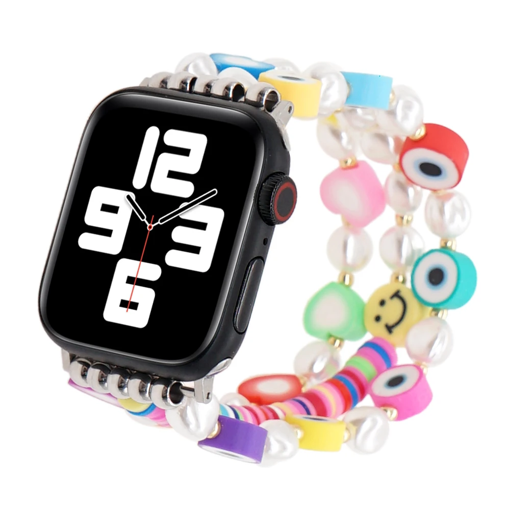 Apple Watch Band Heishi Pearl Eye Handmade Adjustable Compatible Series Ultra SE 8 7 6 5 4 3 2 38mm-49mm Women Girl Smiley Cute
Apple Watch Band Heishi Pearl Eye Handmade Adjustable Compatible Series Ultra SE 8 7 6 5 4 3 2 38mm-49mm Women Girl Smiley Cute