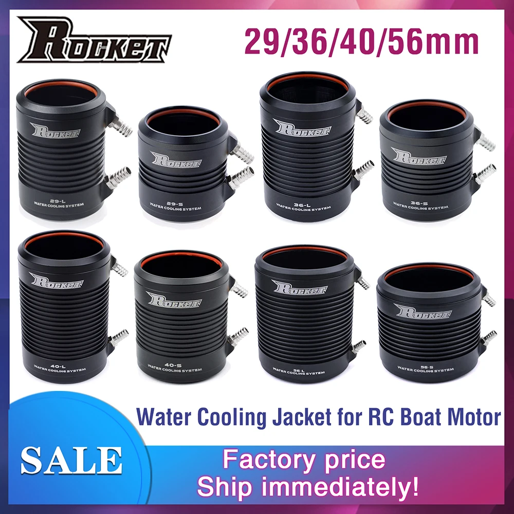 Rocket Aluminum 29 36 40 56 Water Cooling Jacket Cover for RC Boat Brushless Motor
Rocket Aluminum 29 36 40 56 Water Cooling Jacket Cover for RC Boat Brushless Motor