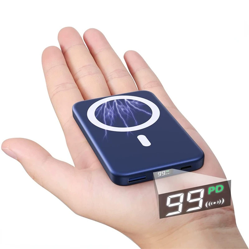 New 10000mAh 15W Magnetic Back Clip Wireless Power Bank Fast Charger with Digital Display for IPhone 13 12 Pro Max Power Bank
New 10000mAh 15W Magnetic Back Clip Wireless Power Bank Fast Charger with Digital Display for IPhone 13 12 Pro Max Power Bank