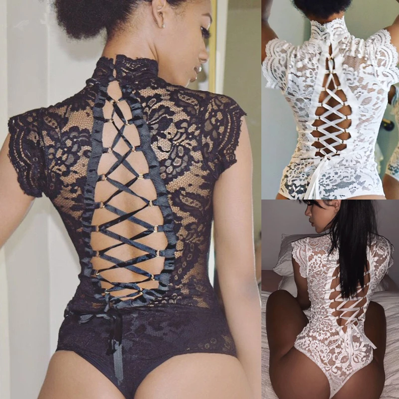 GAOKE Sexy Women Slim White Bodysuit Lace Leotard Top Short Sleeve Jumpsuit Hollow Out Clubwear S-XL
GAOKE Sexy Women Slim White Bodysuit Lace Leotard Top Short Sleeve Jumpsuit Hollow Out Clubwear S-XL