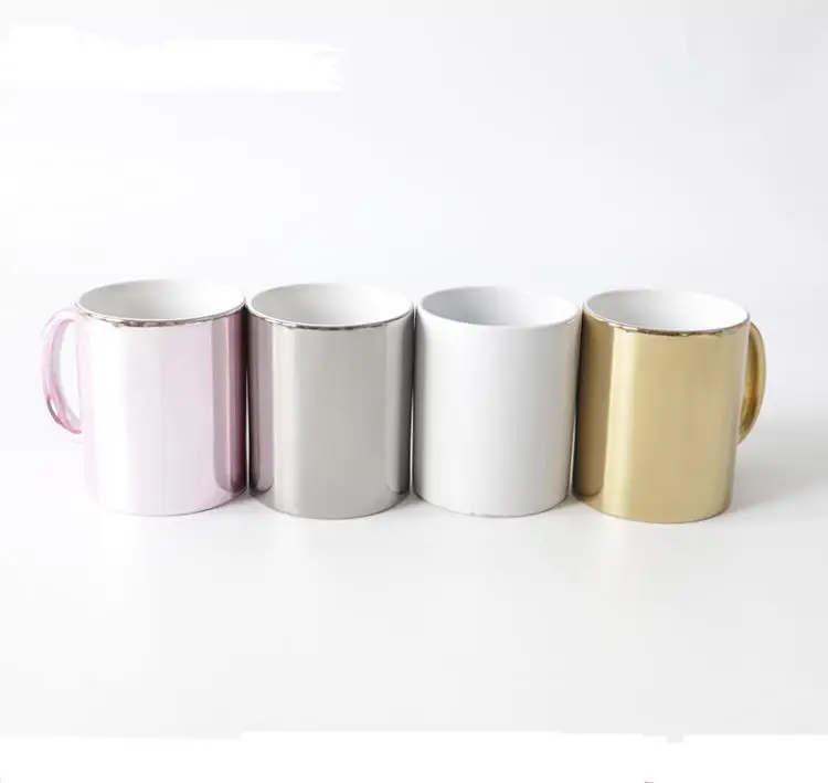 11oz White Ceramic Sublimation Coffee Mug Blank Pink Golden DIY Coffee Tea Cup SN4264
11oz White Ceramic Sublimation Coffee Mug Blank Pink Golden DIY Coffee Tea Cup SN4264