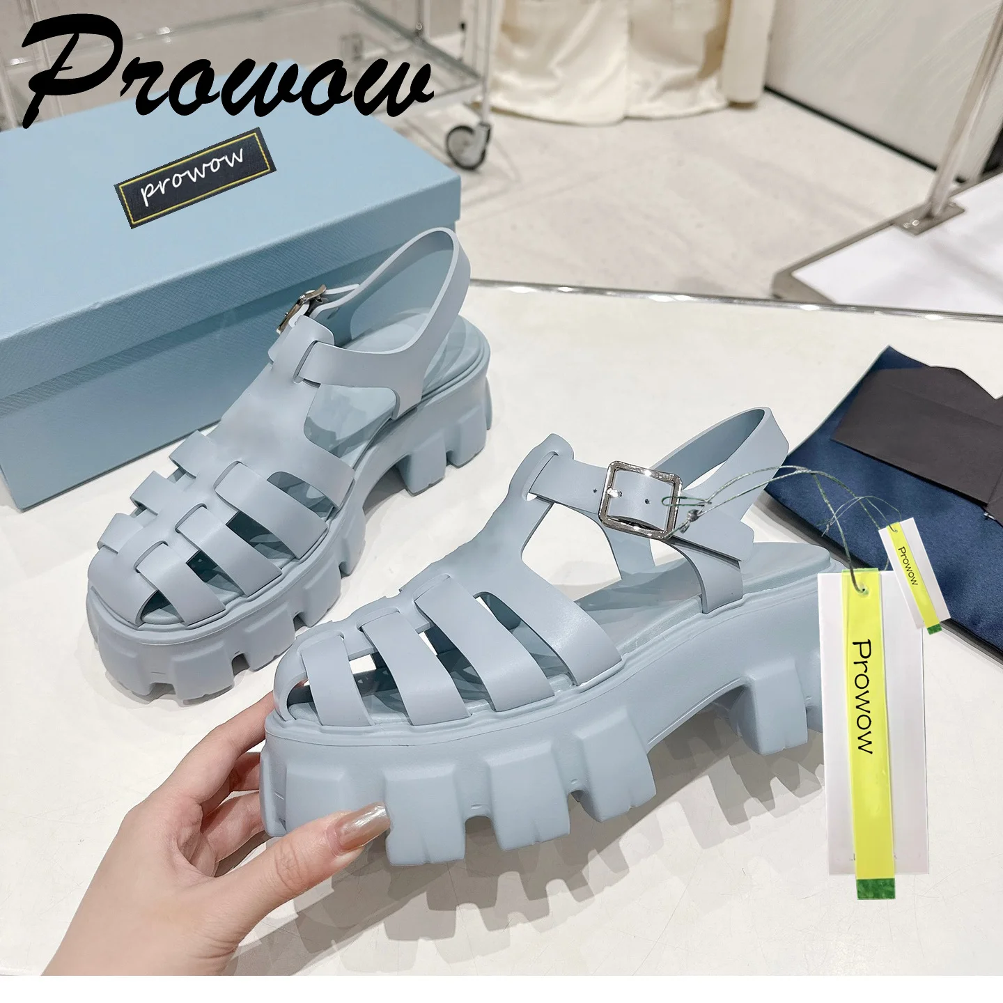 Prowow New Genuine Leather Cutout Sexy Platform Sandals Mujer Heeled Summer Shoes Beige Pink
Prowow New Genuine Leather Cutout Sexy Platform Sandals Mujer Heeled Summer Shoes Beige Pink