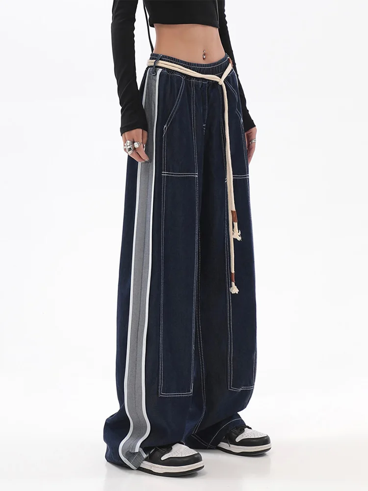 Y2K Women Vintage Streetwear Korean Baggy Blue Black Jeans High Waist Straight Wide Leg Pants Denim Trousers Grunge Alt Clothes
Y2K Women Vintage Streetwear Korean Baggy Blue Black Jeans High Waist Straight Wide Leg Pants Denim Trousers Grunge Alt Clothes