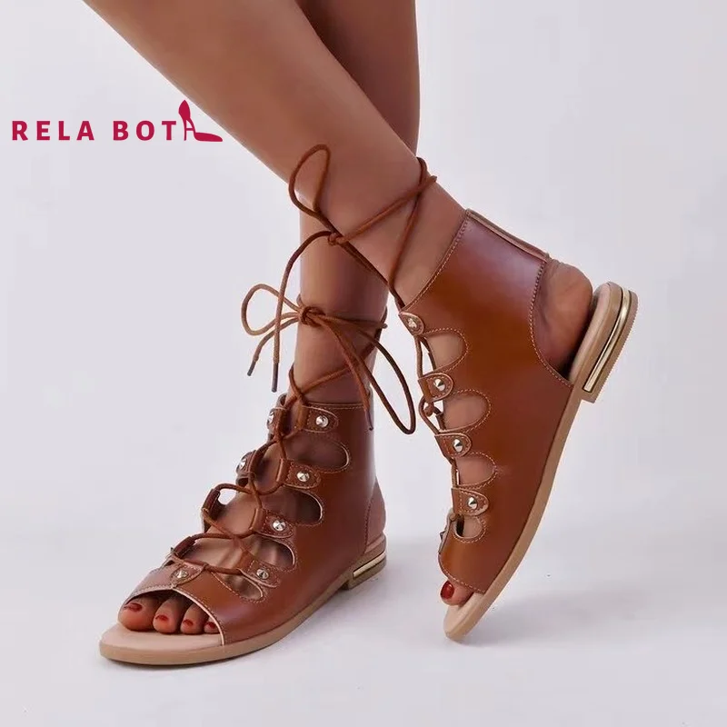 Strap Fish Mouth Flat Roman Shoes Casual Beach Sandals Solid Color Women Leather Gladiator Open Toe Hollowed Out Strappy Women
Strap Fish Mouth Flat Roman Shoes Casual Beach Sandals Solid Color Women Leather Gladiator Open Toe Hollowed Out Strappy Women