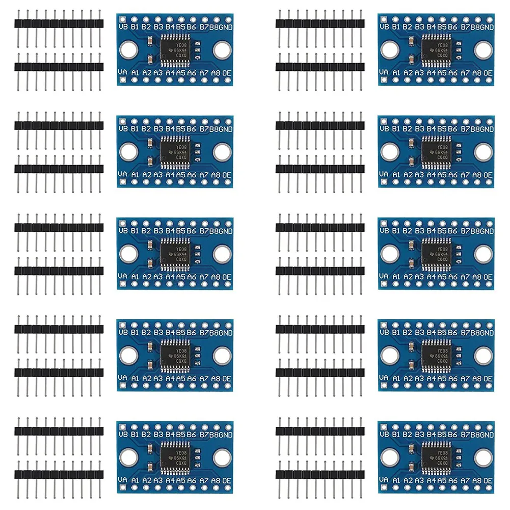 10PCS TXS0108E 8 Channel Level Conversion Module High Speed Full Duplex 8 Way Bi-Directional Converter for Arduino
10PCS TXS0108E 8 Channel Level Conversion Module High Speed Full Duplex 8 Way Bi-Directional Converter for Arduino