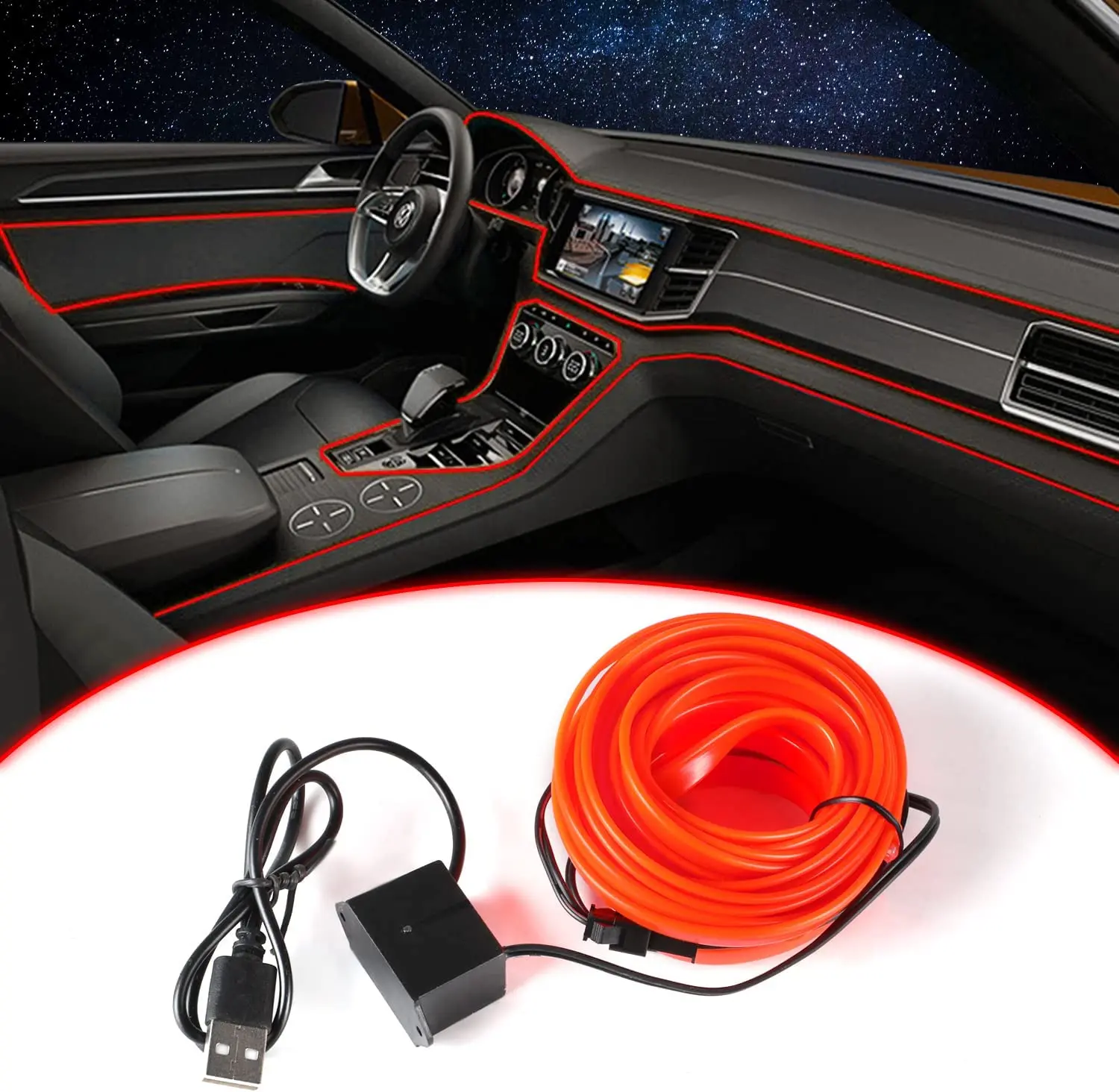 5m Car Interior Accessories Atmosphere Lamp EL Cold Light Line With USB DIY Decorative Dashboard Console Auto LED Ambient Lights
5m Car Interior Accessories Atmosphere Lamp EL Cold Light Line With USB DIY Decorative Dashboard Console Auto LED Ambient Lights