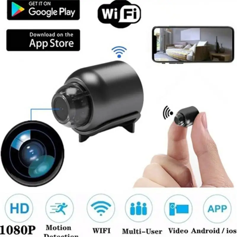X5 Mini WiFi IP Camera HD 1080P Wireless Security Surveillance 160° Wide Angle Micro Cam Night Vision Smart Home Sports Monitor
X5 Mini WiFi IP Camera HD 1080P Wireless Security Surveillance 160° Wide Angle Micro Cam Night Vision Smart Home Sports Monitor