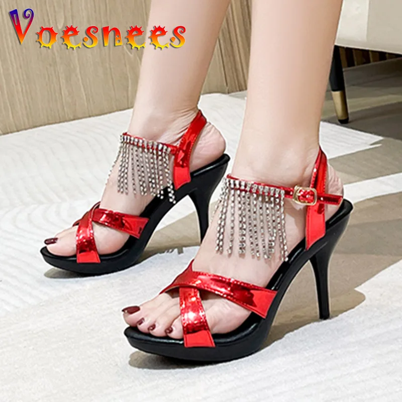 Women 2022 Brand High Heels Nightclub Sexy Cross Upper Hollow Out Sandals Fashion Rhinestone Tassels Wedding Party Woman Shoe 
Women 2022 Brand High Heels Nightclub Sexy Cross Upper Hollow Out Sandals Fashion Rhinestone Tassels Wedding Party Woman Shoe