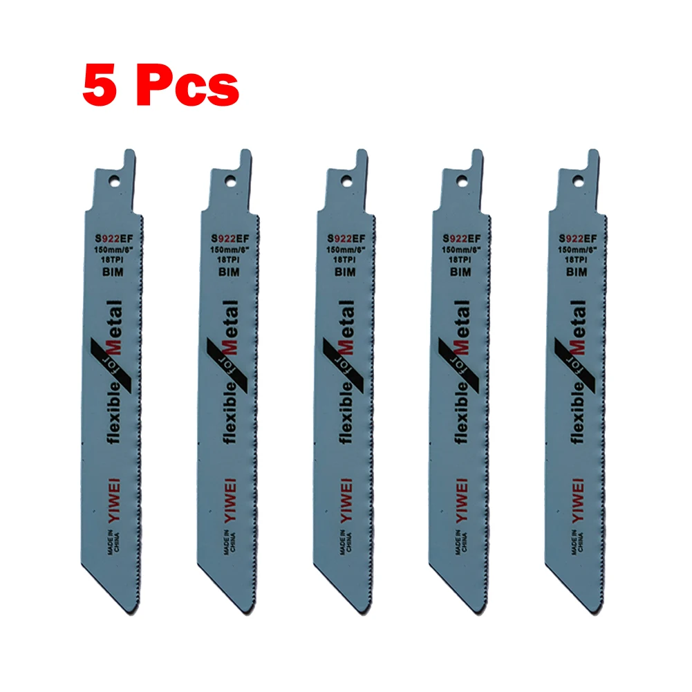 5Pcs Reciprocating Saw Blades S922EF S1122EF S922EF S1122BF S522AF S522EF 18TPI Bimetal S1531 S1531L For Cutting Metal Wood
5Pcs Reciprocating Saw Blades S922EF S1122EF S922EF S1122BF S522AF S522EF 18TPI Bimetal S1531 S1531L For Cutting Metal Wood