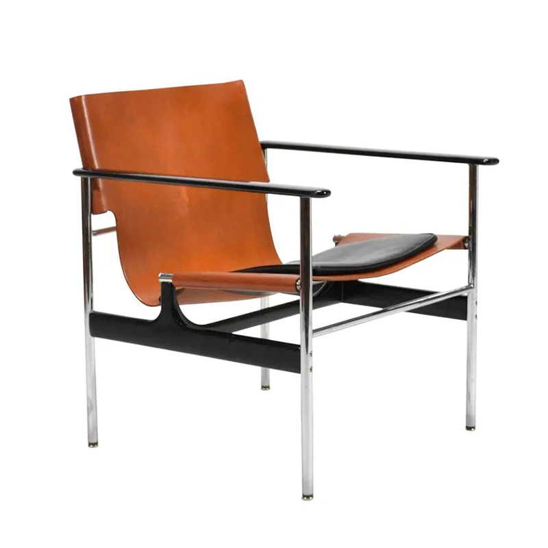 Saddle Leather Belt Chair Nordic Minimalist Style Hotel Club Negotiation Chair Electroplated Metal Home Leisure Chair
Saddle Leather Belt Chair Nordic Minimalist Style Hotel Club Negotiation Chair Electroplated Metal Home Leisure Chair