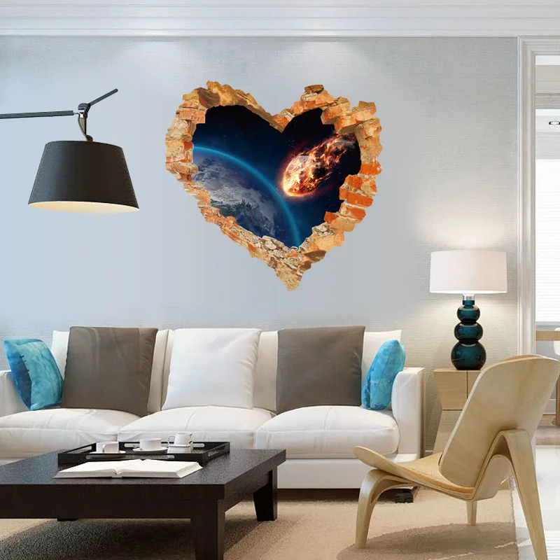 3D Cosmic Space planet Broken wall stickers for kids rooms bedroom nursery home decoration decals murals Break the wall sticker
3D Cosmic Space planet Broken wall stickers for kids rooms bedroom nursery home decoration decals murals Break the wall sticker