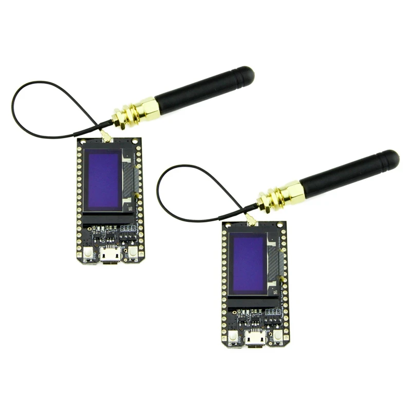 2X Bluetooth Wifi ESP-32 Development Board Module Lora32 Lora 868Mhz ESP32 Lora Oled 0.96 Inch Blue Display With Antenna
2X Bluetooth Wifi ESP-32 Development Board Module Lora32 Lora 868Mhz ESP32 Lora Oled 0.96 Inch Blue Display With Antenna