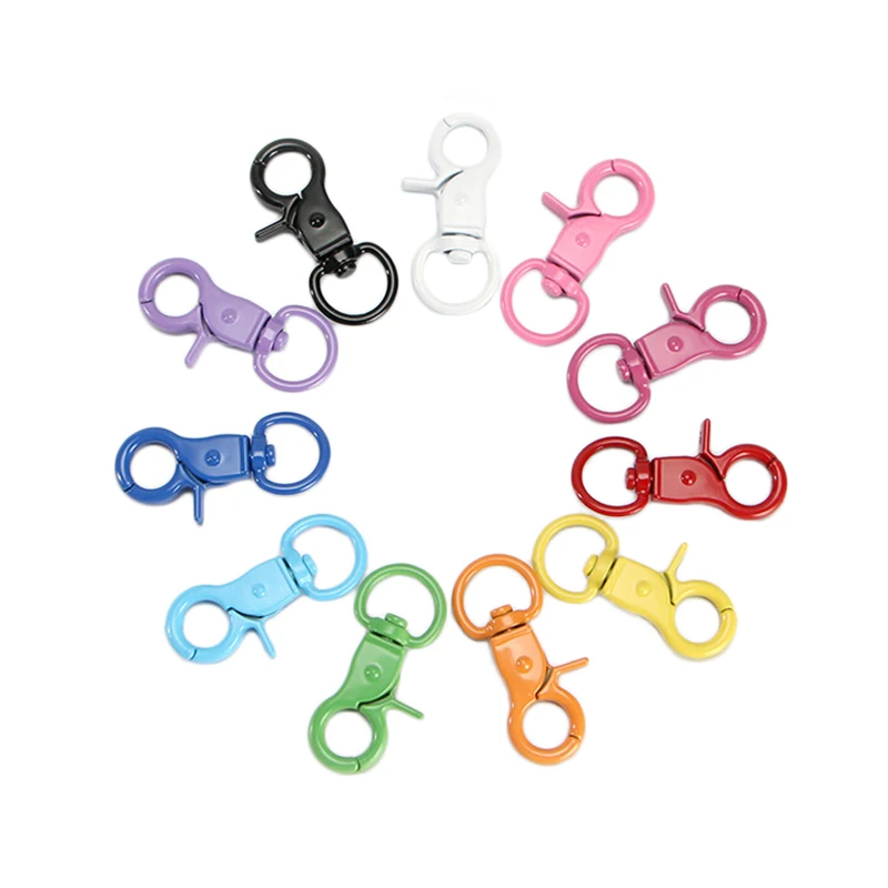 10 Pcs Zinc Alloy Colorful Swivel Clasps Lanyard Clips Snap Hook Metal Lobster Claw Clasp Key Rings Bag Key Chains Connector
10 Pcs Zinc Alloy Colorful Swivel Clasps Lanyard Clips Snap Hook Metal Lobster Claw Clasp Key Rings Bag Key Chains Connector