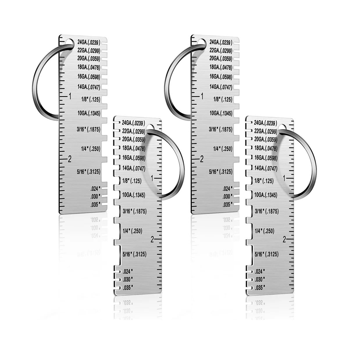 4Pcs Double Sided Wire Metal Sheet Thickness Gauge Wire Measurement Tool Portable Metal Gauge Thickness Tool
4Pcs Double Sided Wire Metal Sheet Thickness Gauge Wire Measurement Tool Portable Metal Gauge Thickness Tool
