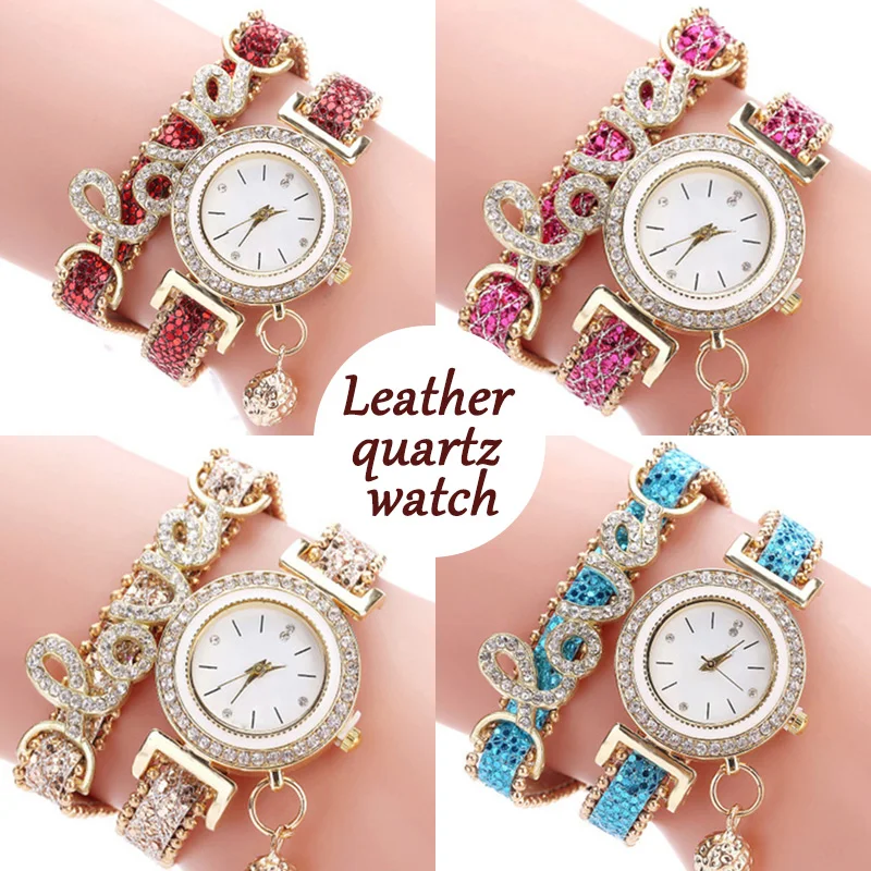 LOVE Letter Quartz Watch Double Rope Bracelet Women's Quartz Wristwatch Party, Shopping, Business Meeting, Daily Life, Etc 
LOVE Letter Quartz Watch Double Rope Bracelet Women's Quartz Wristwatch Party, Shopping, Business Meeting, Daily Life, Etc