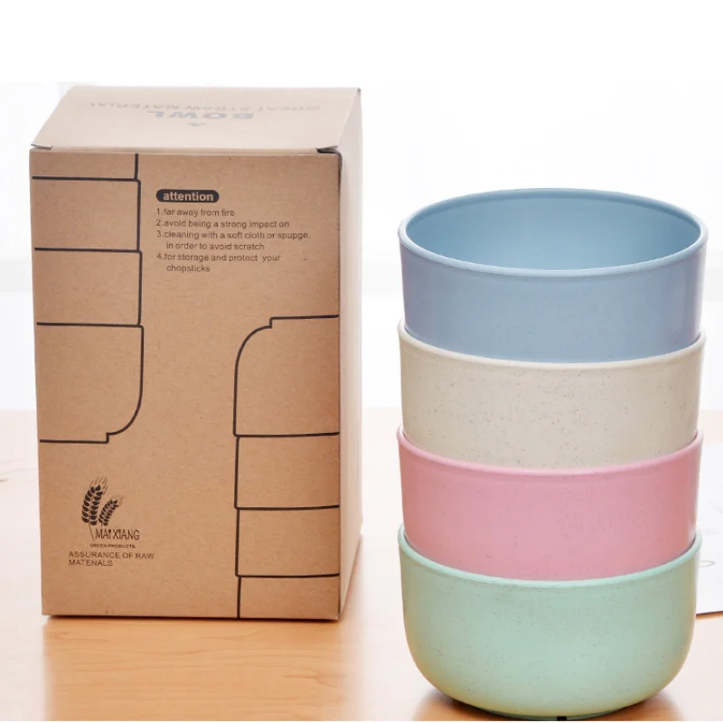 1 Set 4Pcs Wheat Straw Tableware Food Bowl Water Cup Serving Plate Tableware for Outdoor
1 Set 4Pcs Wheat Straw Tableware Food Bowl Water Cup Serving Plate Tableware for Outdoor