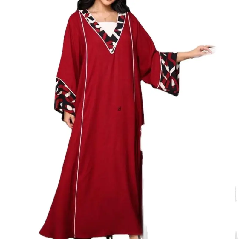 Printed Abaya Moroccan Patchwork Caftan Women Ethnic Muslim African Loose Long Dress Islam Dubai Modest Dresses Kaftan Red
Printed Abaya Moroccan Patchwork Caftan Women Ethnic Muslim African Loose Long Dress Islam Dubai Modest Dresses Kaftan Red