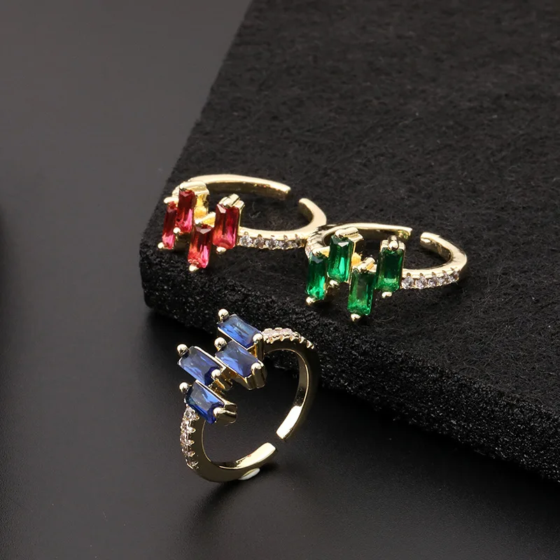 Wedding Open Ring for Women Dazzling Rectangular Zirconia Luxury Lady Accessories Trendy Delicate Bridal Jewelry
Wedding Open Ring for Women Dazzling Rectangular Zirconia Luxury Lady Accessories Trendy Delicate Bridal Jewelry
