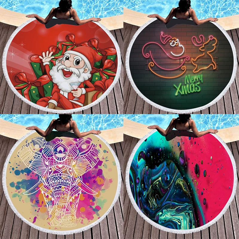 Santa Pattern Beach Towel Lint-Free Microfiber Round Beach Towel Microfiber Towel Bath Towels Cleaning Machine Washable Round
Santa Pattern Beach Towel Lint-Free Microfiber Round Beach Towel Microfiber Towel Bath Towels Cleaning Machine Washable Round