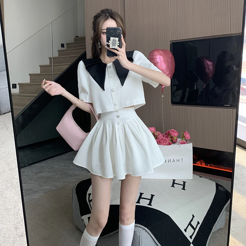 Summer Elegant Fashion French Small Incense Style Suit Senior Sense of Slim Age Reduction Pure Desire Two-piece 2023 Summer
Summer Elegant Fashion French Small Incense Style Suit Senior Sense of Slim Age Reduction Pure Desire Two-piece 2023 Summer