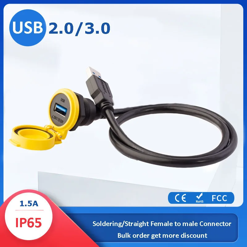 0.1m-5m Extension Cable Adapter USB2.0 Waterproof IP65 Female to Female USB3.0 Socket USB Data Connector Type A Panel Mounting
0.1m-5m Extension Cable Adapter USB2.0 Waterproof IP65 Female to Female USB3.0 Socket USB Data Connector Type A Panel Mounting