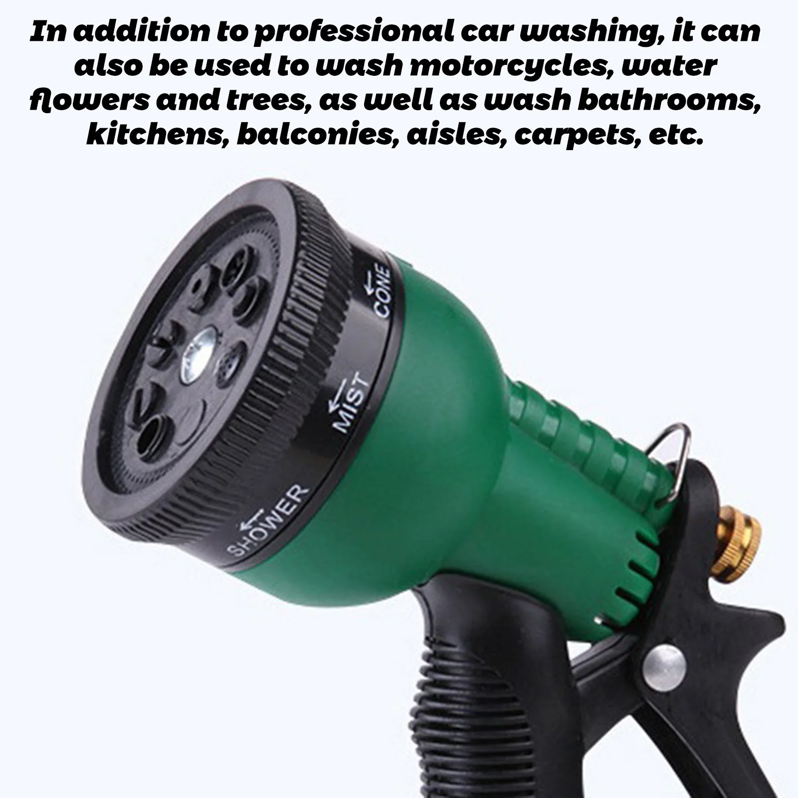 4pcs Multi-function Spray Nozzle Green Plastic 19.5*10.5*6.5cm High Pressure Water Gun Spray For Washing Cars Garden Irrigation
4pcs Multi-function Spray Nozzle Green Plastic 19.5*10.5*6.5cm High Pressure Water Gun Spray For Washing Cars Garden Irrigation